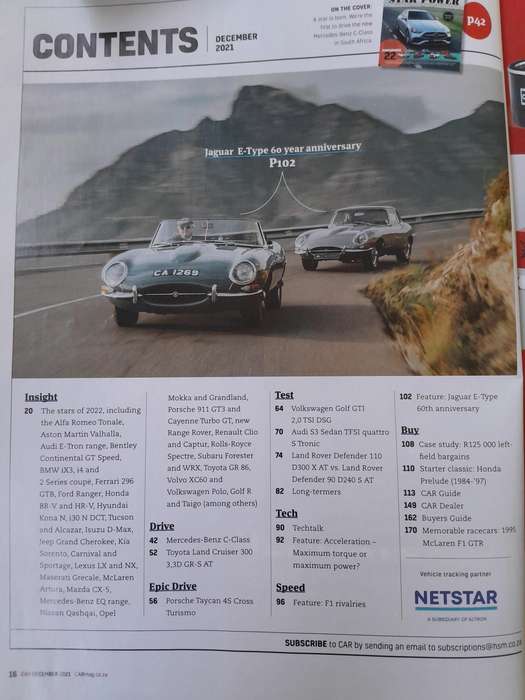 CAR MAGAZINE - April 2020 and December 2021.