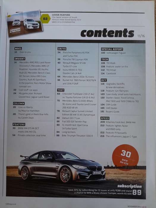 CAR MAGAZINE - November 2016.