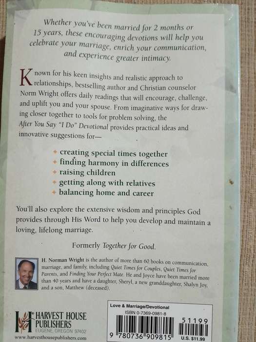 After you say I Do, Devotional - H. Norman Wright.