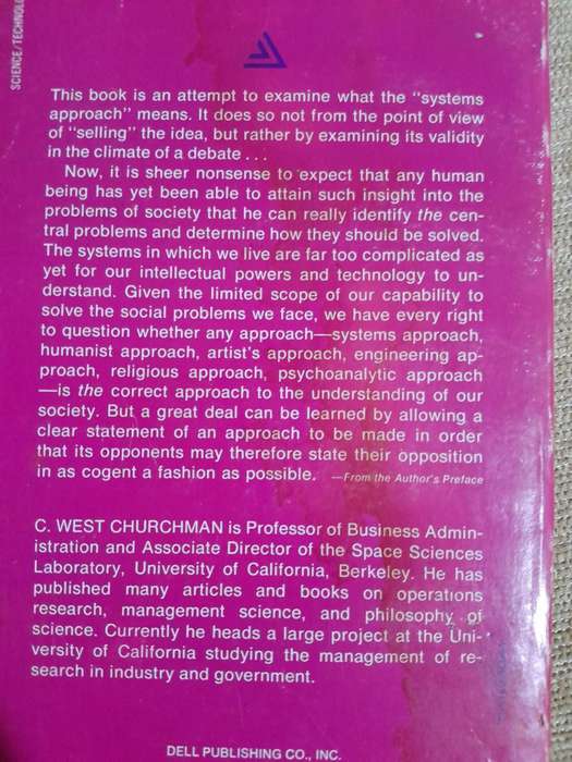 The Systems  Approach - C. West Churchman.