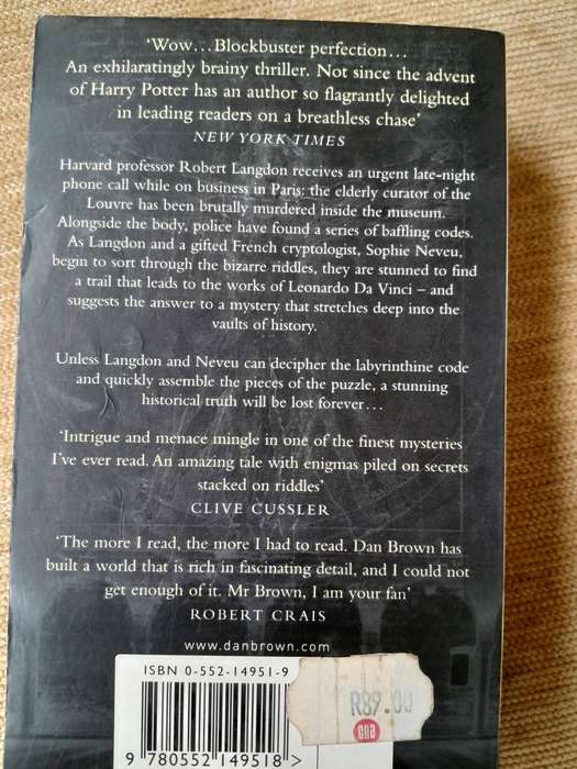 Dan Brown - The Da Vinci Code.