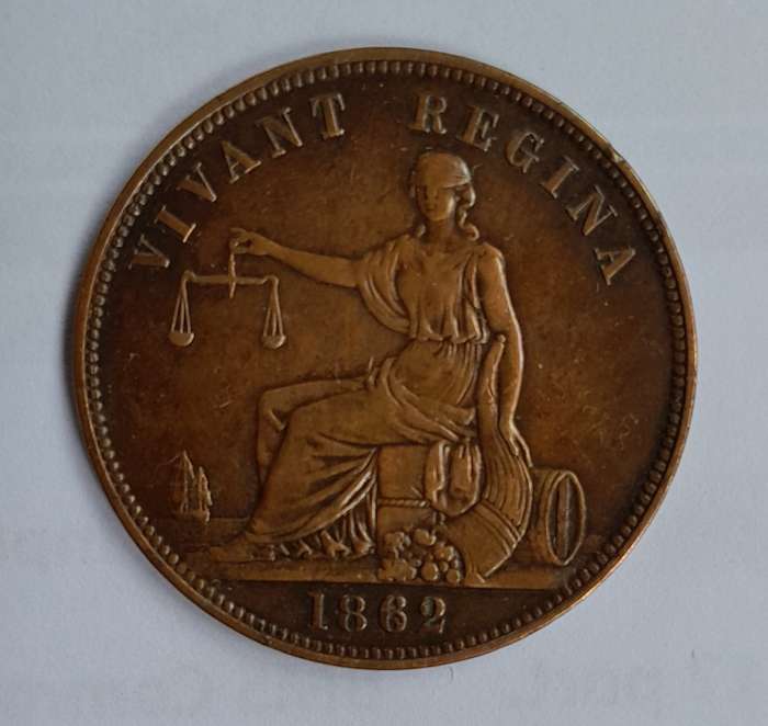 Token - 1 Penny, E. De Carle & Co, Merchants, Dunedin, Otago, New Zealand, 1862