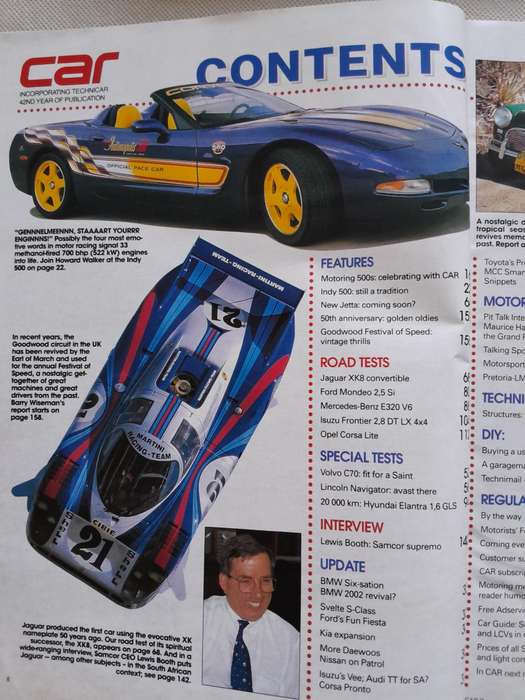 CAR MAGAZINE - 500 Issue - September 1998. Collectors Item.