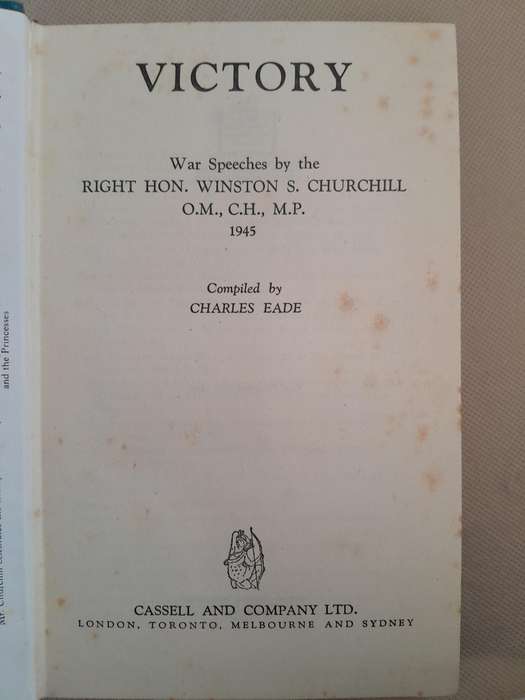 Victory - War Speeches by Winston S. Churchill - Charles Eade.