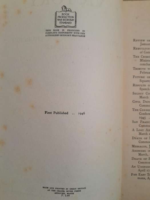Victory - War Speeches by Winston S. Churchill - Charles Eade.