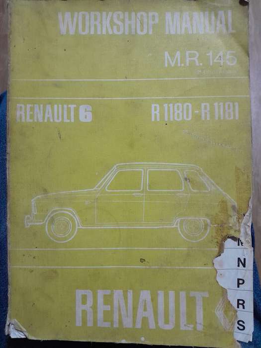 Renault 6 R1180-R1181 Workshop Manual - 1973.