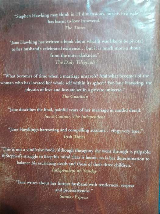 Travelling to Infinity, My Life with Stephen - Jane Hawking - 2007.