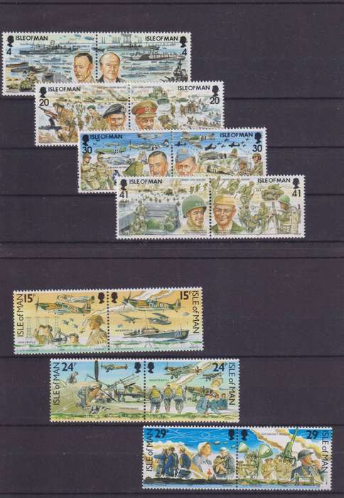 2 X ISLE OF MAN  STAMP SHEETS - WORLD WAR 2