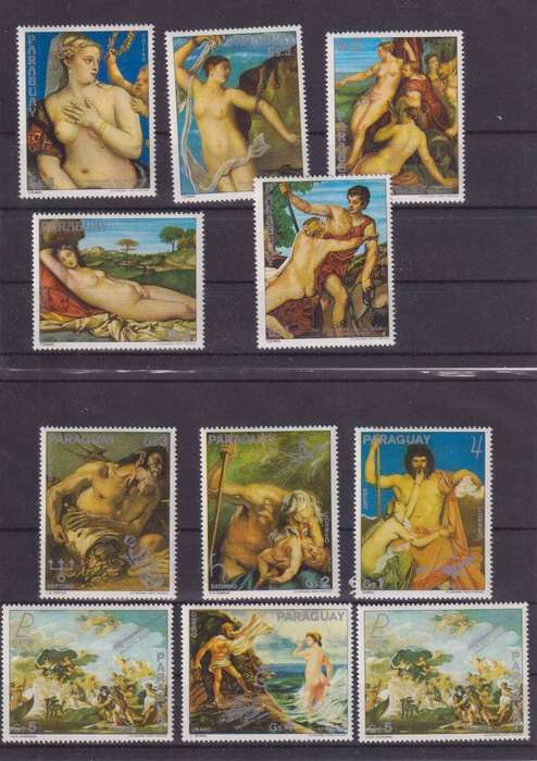 R12 SALE - THEMATIC STAMPS - Paintings - NUDES