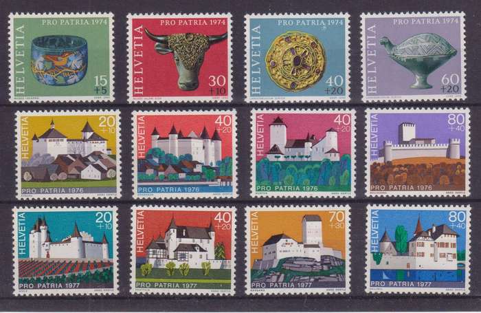 R20 SALE - 3 SETS - SWITZERLAND - PRO PATRIA  STAMPS