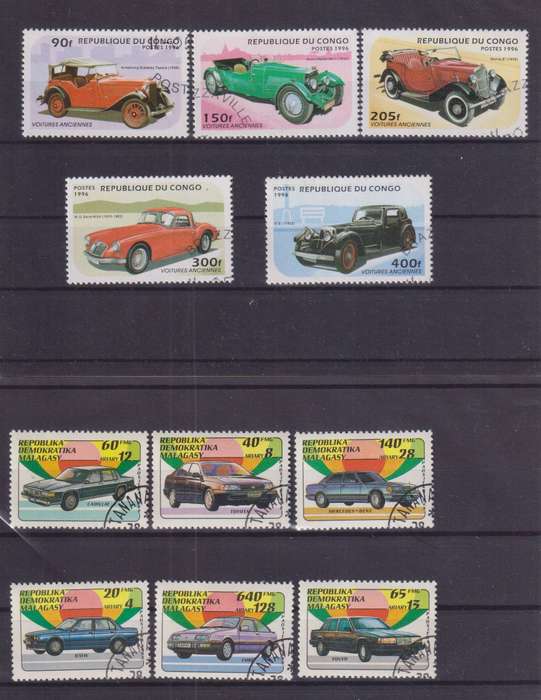 R12 SALE - COLLECTION OF THEMATIC STAMPS - CARS