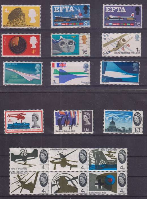 R15 SALE - COLLECTION OF THEMATIC STAMPS - UK AVIATION