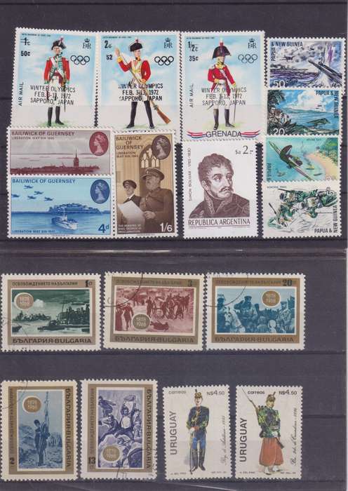 R12 SALE - COLLECTION OF THEMATIC STAMPS - MILITARY/HISTORY