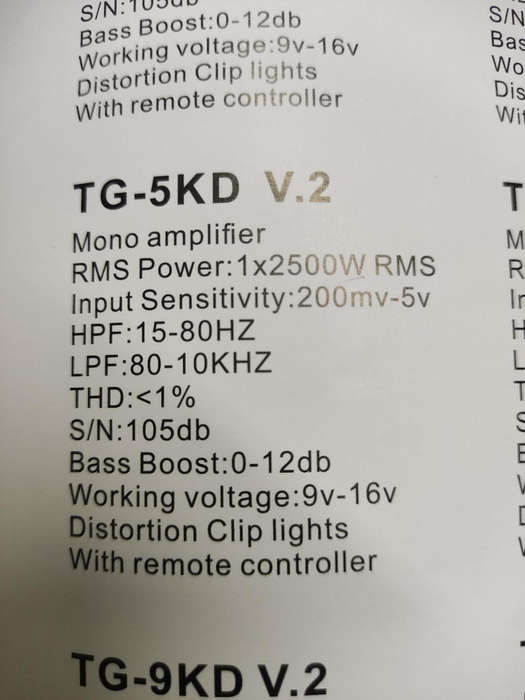 Targa TG-5KD V. 2 Amplifier