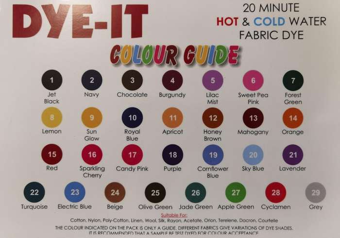 Dye-It Hot & Cold Water Fabric Dyes 500gm Tub