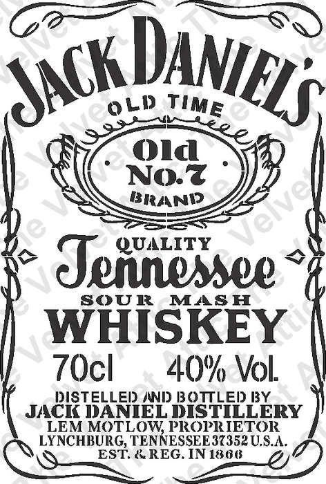 Stencil - Jack Daniels - 60x70cm