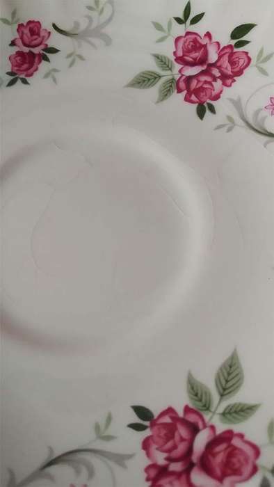 Pair of Vintage Royal Bouquet Ridgway Saucers - White Mist
