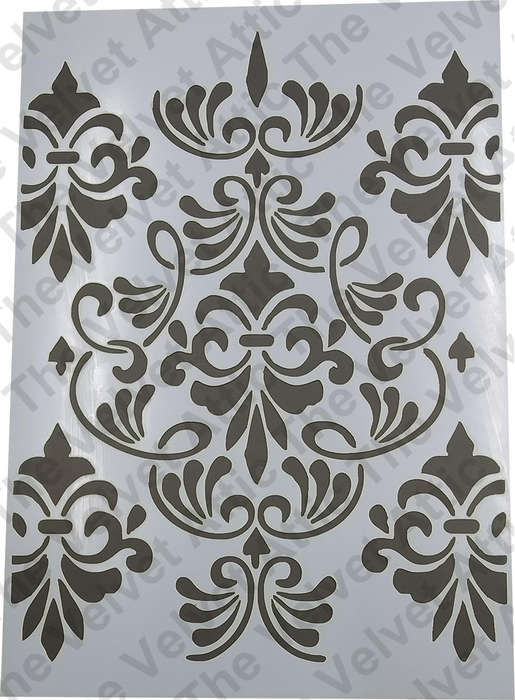 Stencil - French Damask Pattern - A2