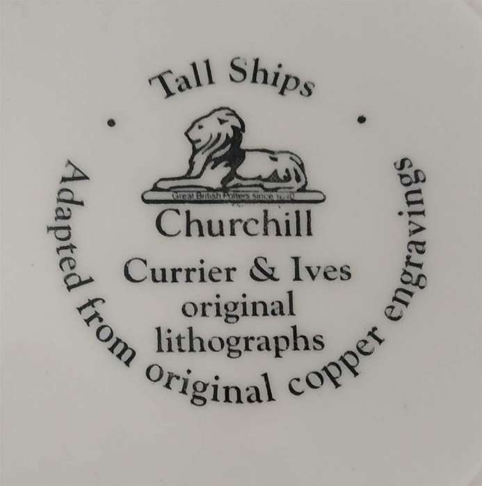 U.S. Ship of the Line Ohio Ornamental Plate - Currier & Ives