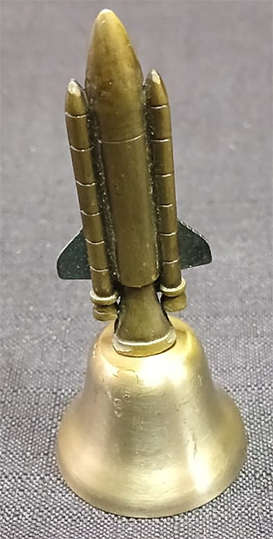 Vintage Souvenir Kennedy Space Center NASA Space Shuttle Discovery Metal Bell