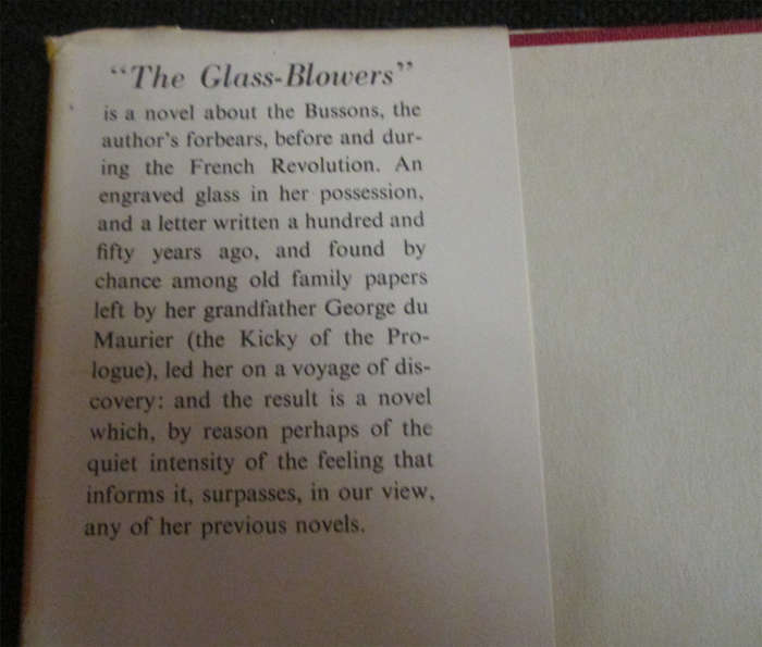 The Glass-Blowers by Daphne Du Maurier (1st Edition)
