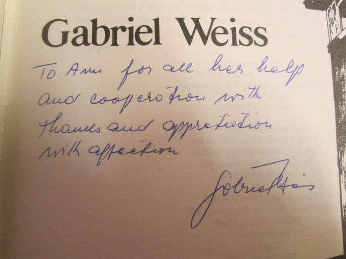 ...And so he survived by Gabriel Weiss (1st Edition, 2 signatures)