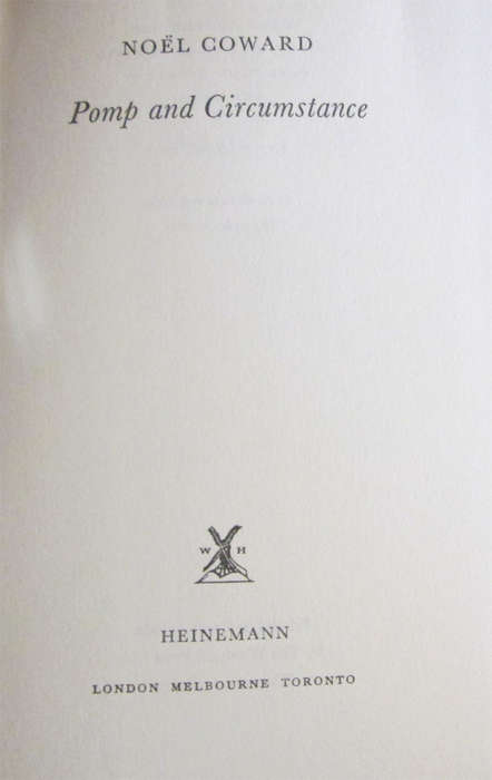 Pomp and Circumstance by Noël Coward (1st Edition)
