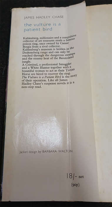 The Vulture is a Patient Bird by James Hadley Chase (1st Edition)