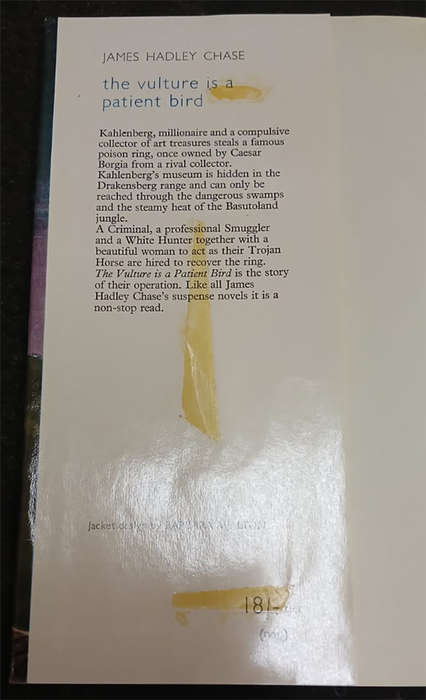 The Vulture is a Patient Bird by James Hadley Chase (1st Edition)