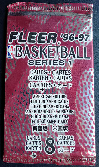 18 Sealed Packs Fleer 1996-97 NBA Series 1 Trading Card Packs. KOBE ROOKIE YEAR