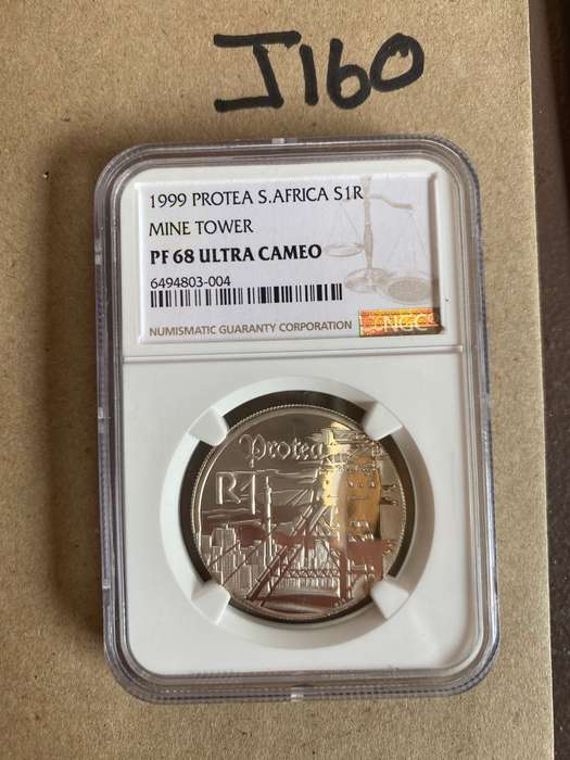 1999 South Africa Silver R1 - Protea - Mine Tower