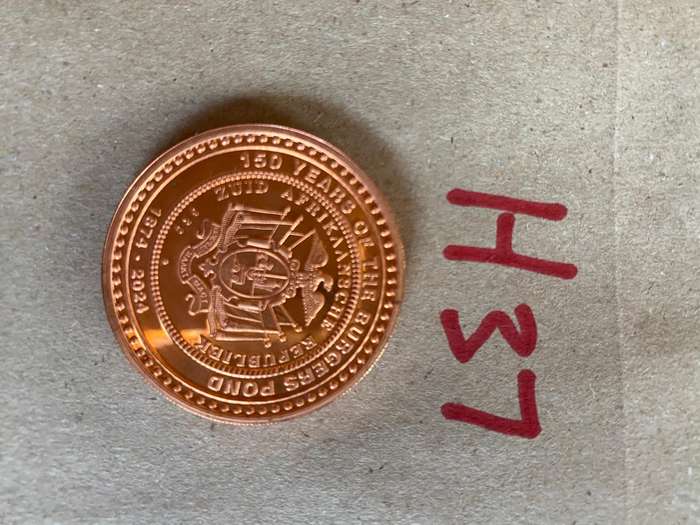 2021 - Burger Pond coin - 150th Annivarsary of the Burger pond Coin - Copper