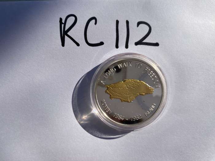1964 to 1982 A Long Way way to Freedom - Mandela - Highly sought after Silver meddallion