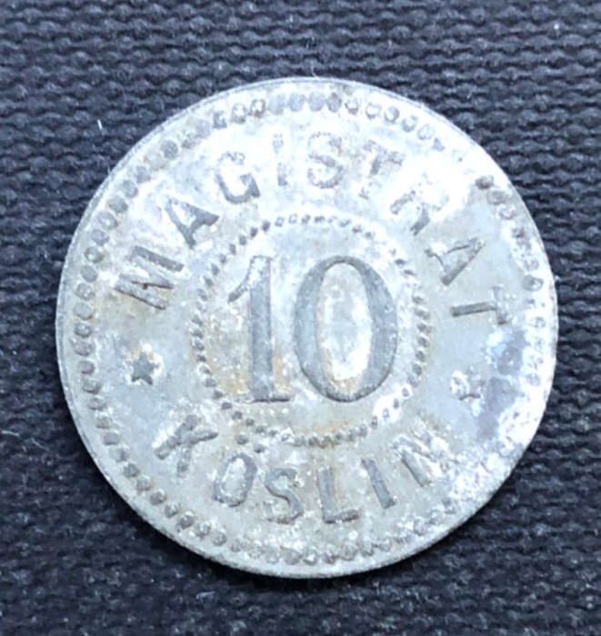 PRUSSIA POLAND 1917 10 Pfennigs Emergency Coin Low Mintage