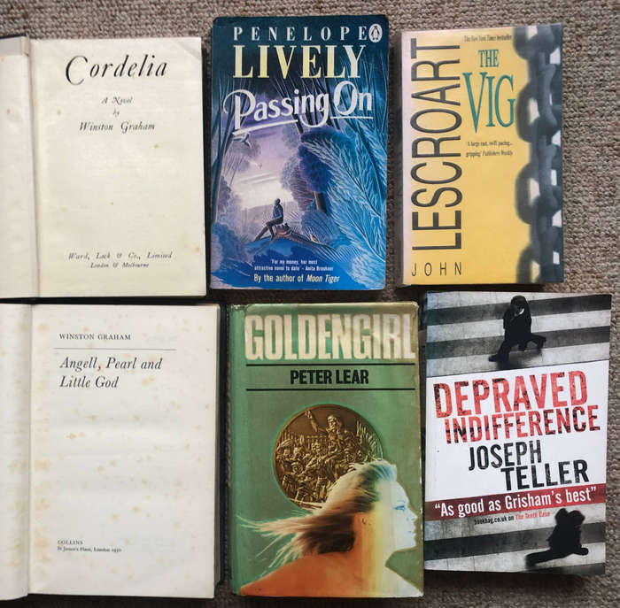 Goldengirl by Peter Lear Angell Pearl and Little God by Winston Graham Depraved Indifference by.....