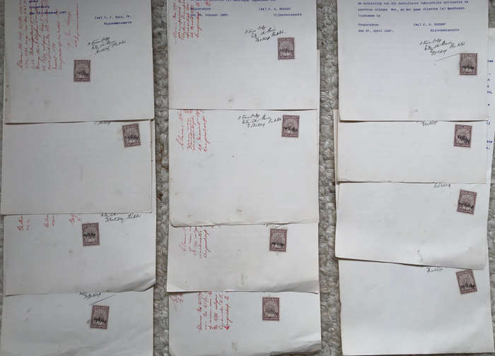 STAMPS ZUID AFRIKAANSCHE REPUBLIEK ZEGELREGT 2/6d 1899 ON GOLD CLAIMS LUIPERDSVLEI DOCUMENTS