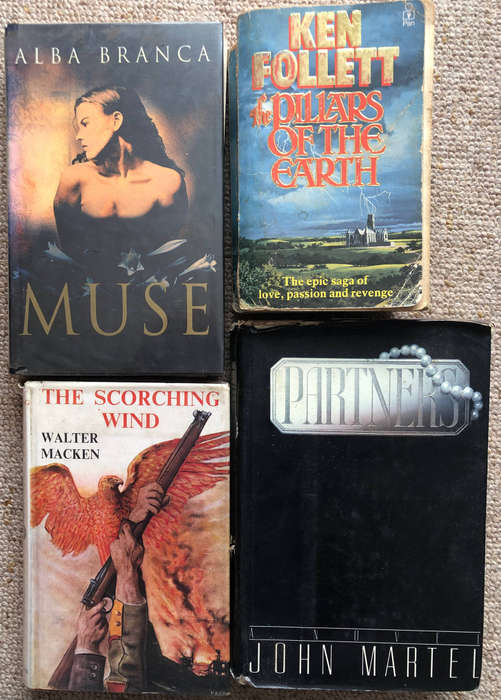 Muse by Alba Branca The Scorching Wind by Walter Macken The Pillars of the Earth by Ken Follett.....