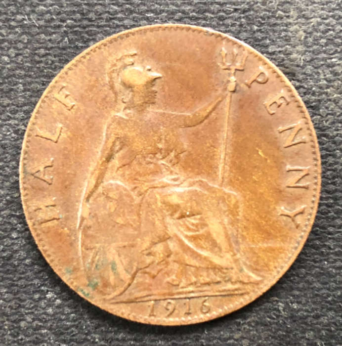 HALF PENNY 1916 BRITAIN