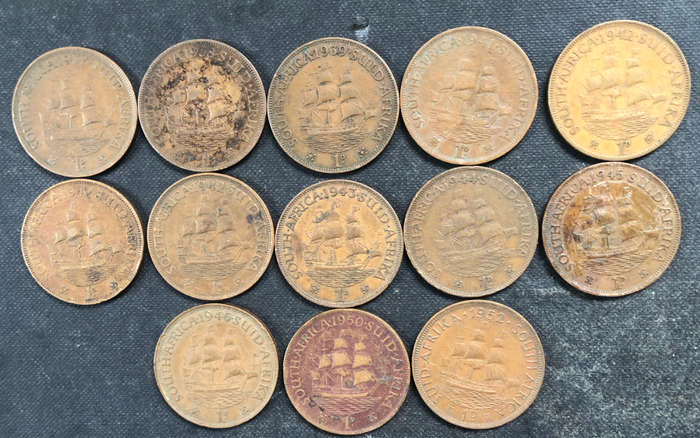 Penny 1937 1938 1939 1941 1942 x 3 1943 1944 1945 1946 1950 1952 UNION SA