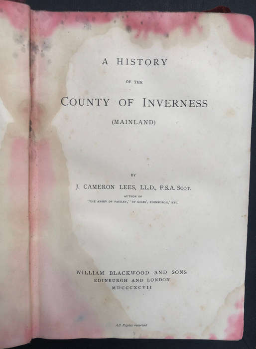 A History of the County of Inverness by J Cameron Lees 1897