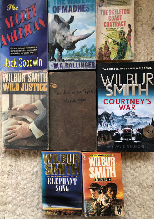 The Secret American by Goodwin The Waters of Madness by Ballinger The Skeleton Coast Contract by....