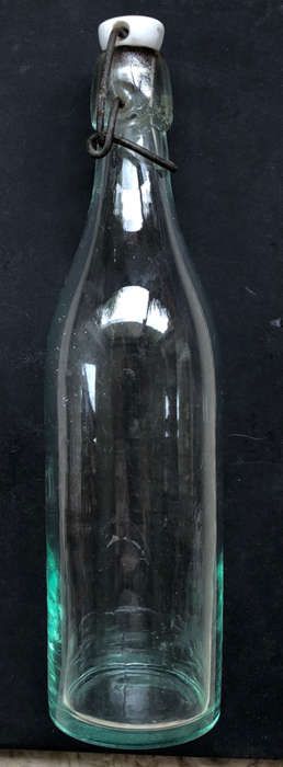 BOTTLES THREE CERAMIC SWING TOPS CIRCA 1900'S PROVENANCE OF AVONDALE FARM NEAR BEDFORD