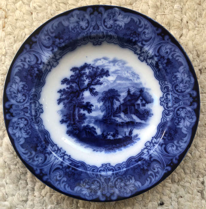 ROYAL DOULTON BURSLEM GENEVA SOUP PLATE ROYAL COBALT BLUE