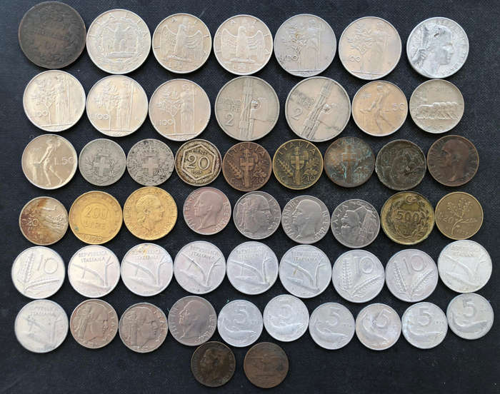 ITALIAN COINS FROM 1867 ONWARDS COLLECTION OF 53