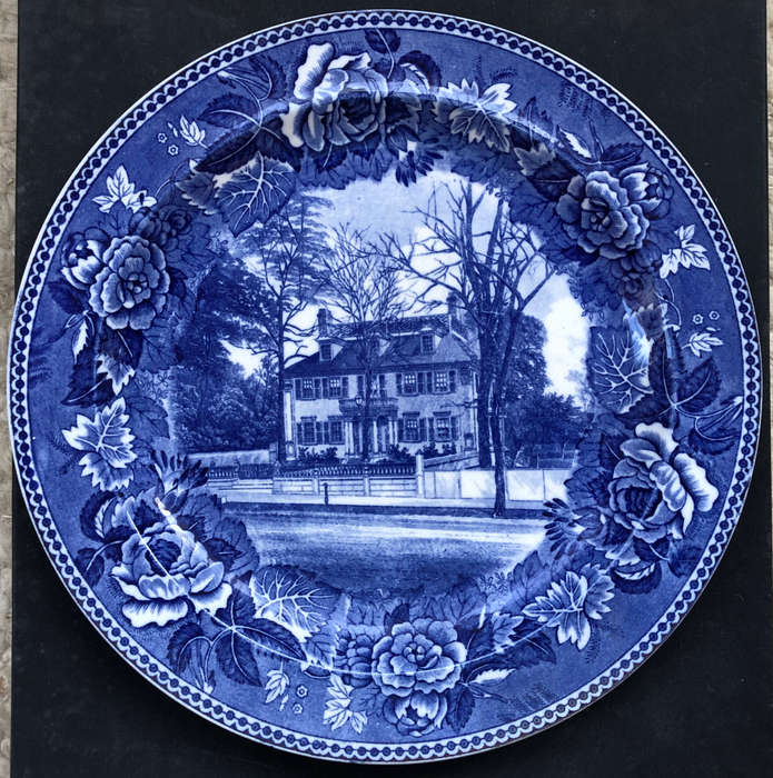 WEDGWOOD LANGDON HOUSE BLUE AND WHITE PLATE