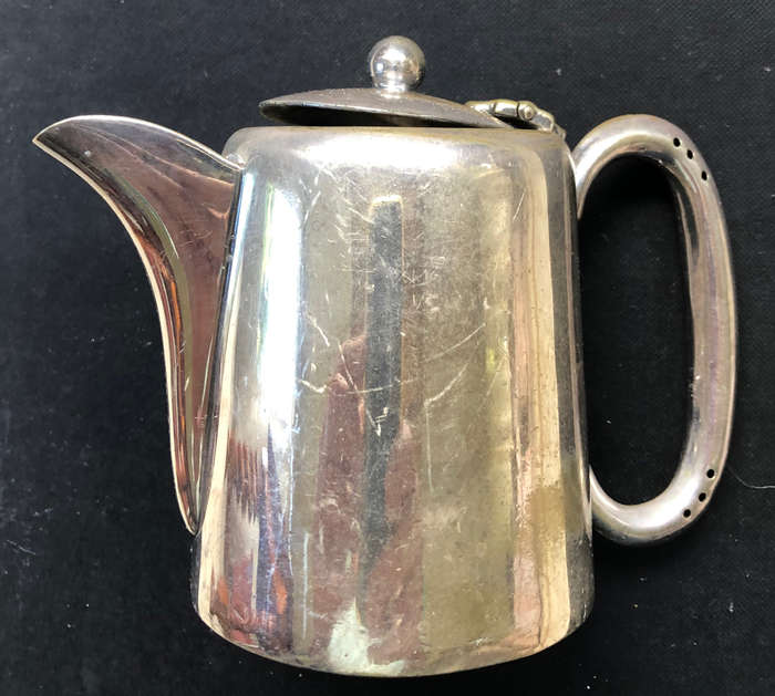SILVER PLATED CREAMER SIGNED SERANCO HOTEL WARE