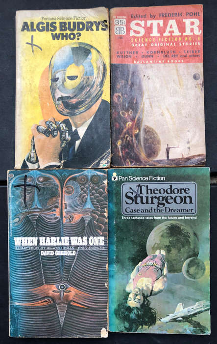 Who? by Budrys Star by Pohl When Harlie was One by Gerrold Case and the Dreamer by Sturgeon