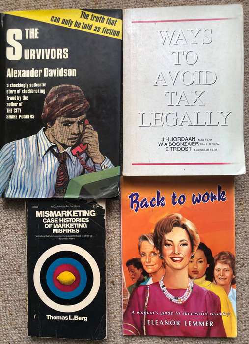 Mismarketing by Thomas L Berg The Survivors by Alexander Davidson Ways to avoid Tax Legally by......