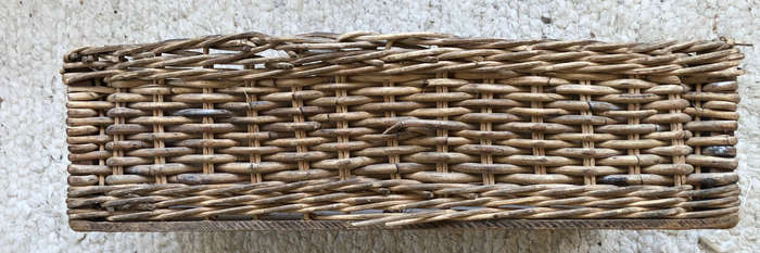BASKET LARGE STORAGE VINTAGE RECTANGULAR