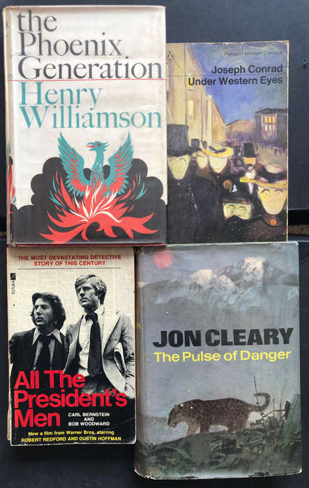 The Pulse of Danger by Jon Cleary Under Western Eyes by Joseph Conrad All the President's Men by....